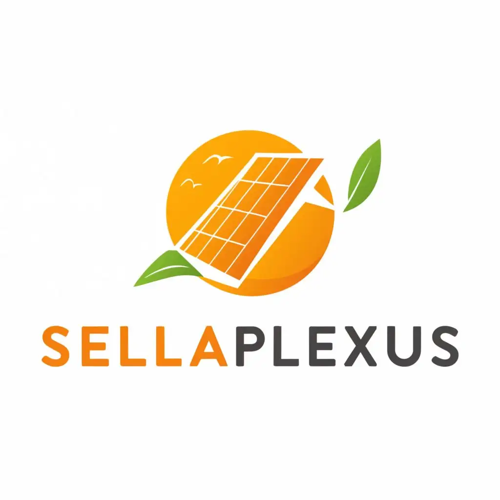 logo, solar, with the text "SellLaPlexus", typography