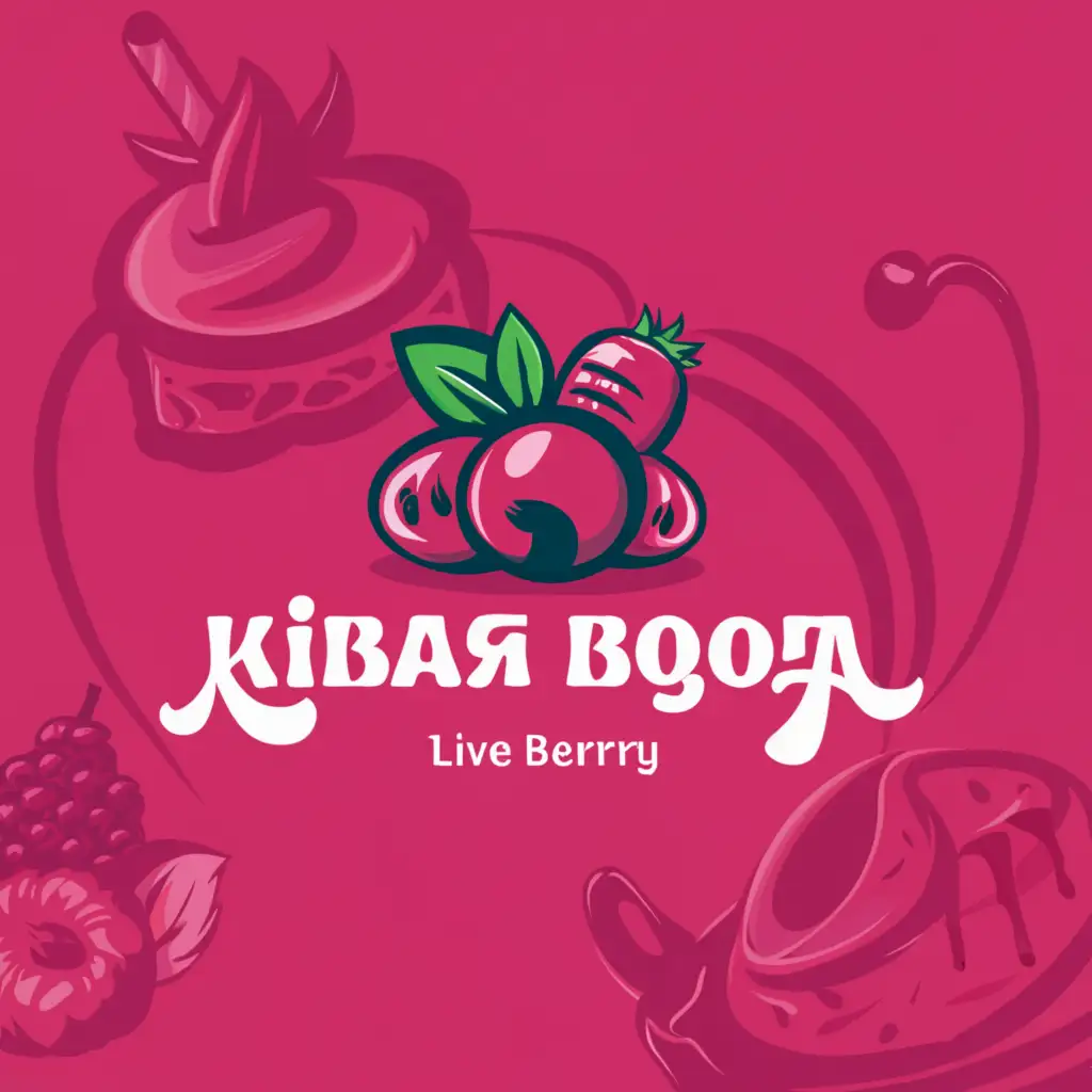 a logo design,with the text "живая ягода", main symbol:berries, jam, dessert,Moderate,be used in Retail industry,clear background