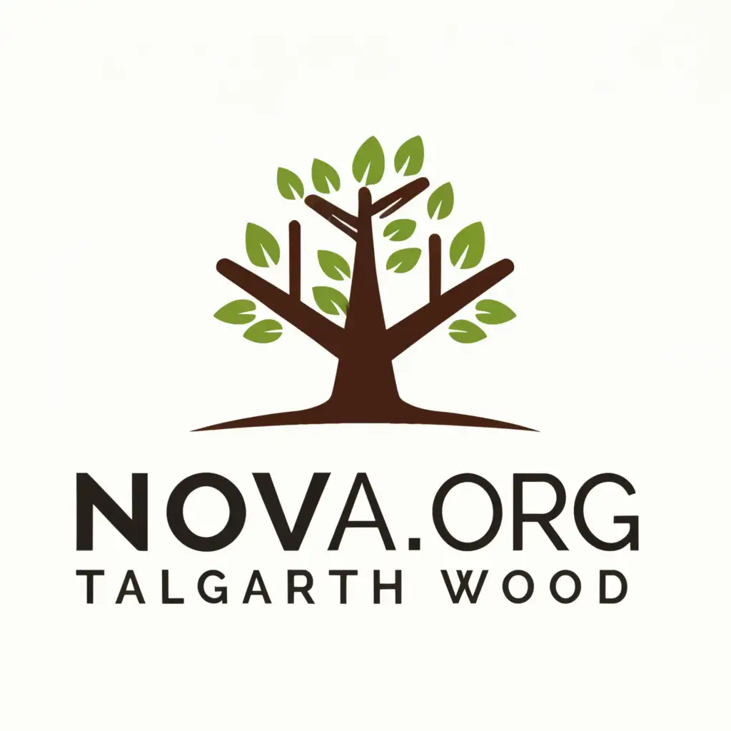 a logo design,with the text "nova.org", main symbol:Talgarth  wood,Moderate,clear background