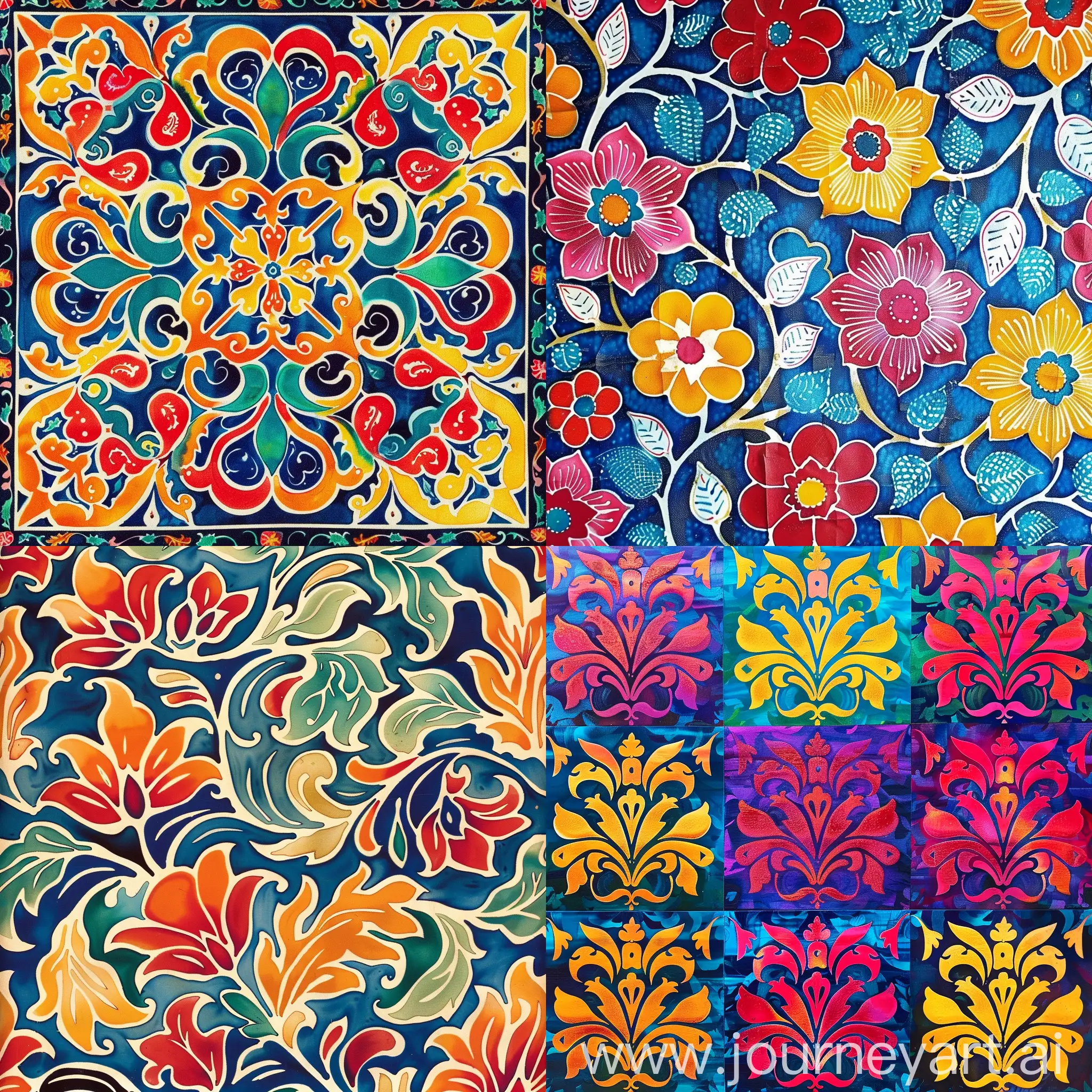 Beautiful and colourful batik pattern