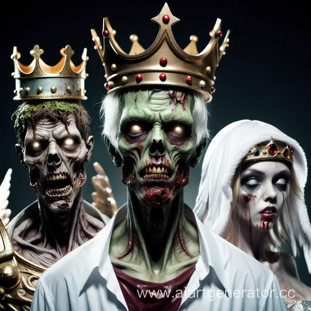 Одно лицо, в разных ролях: зомби, ангел и король