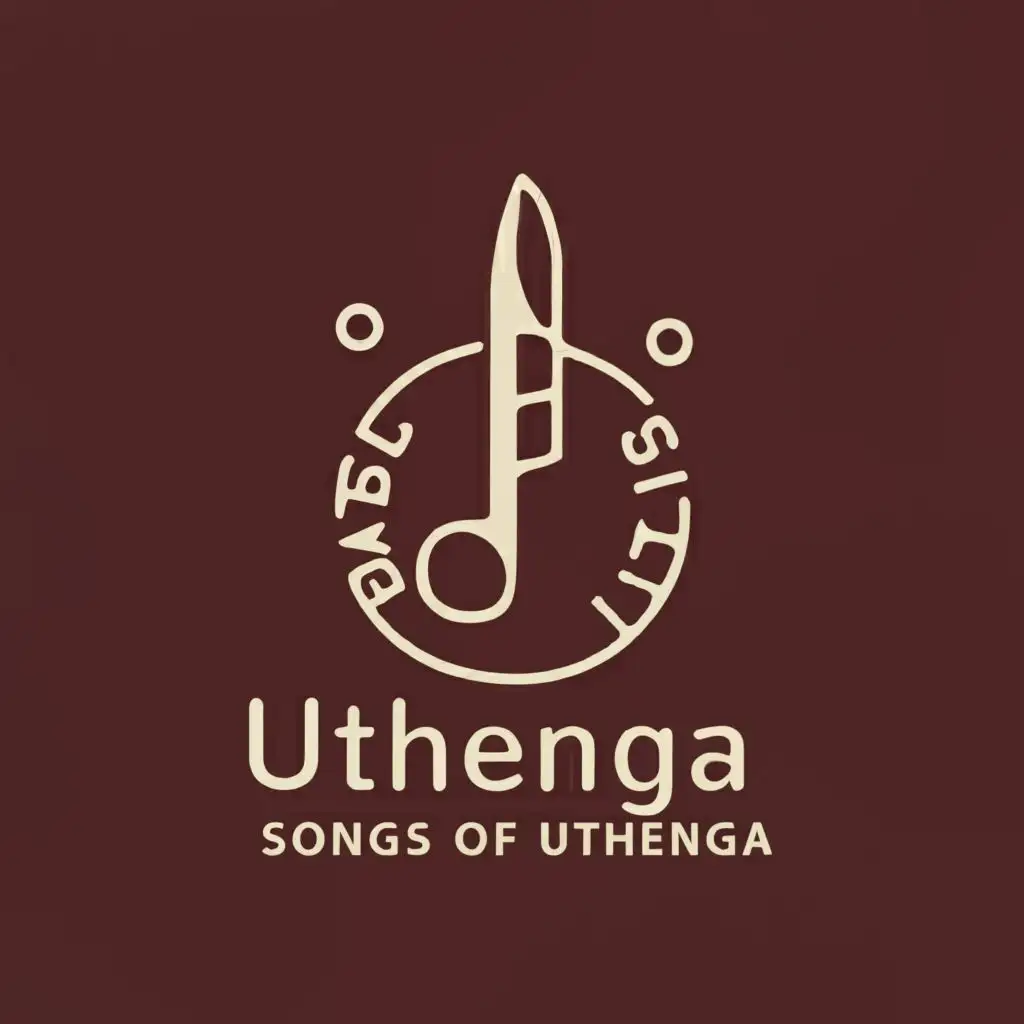 a logo design,with the text "Songs of Uthenga", main symbol:songboook, music, lyrics,Minimalistic,be used in Religious industry,clear background