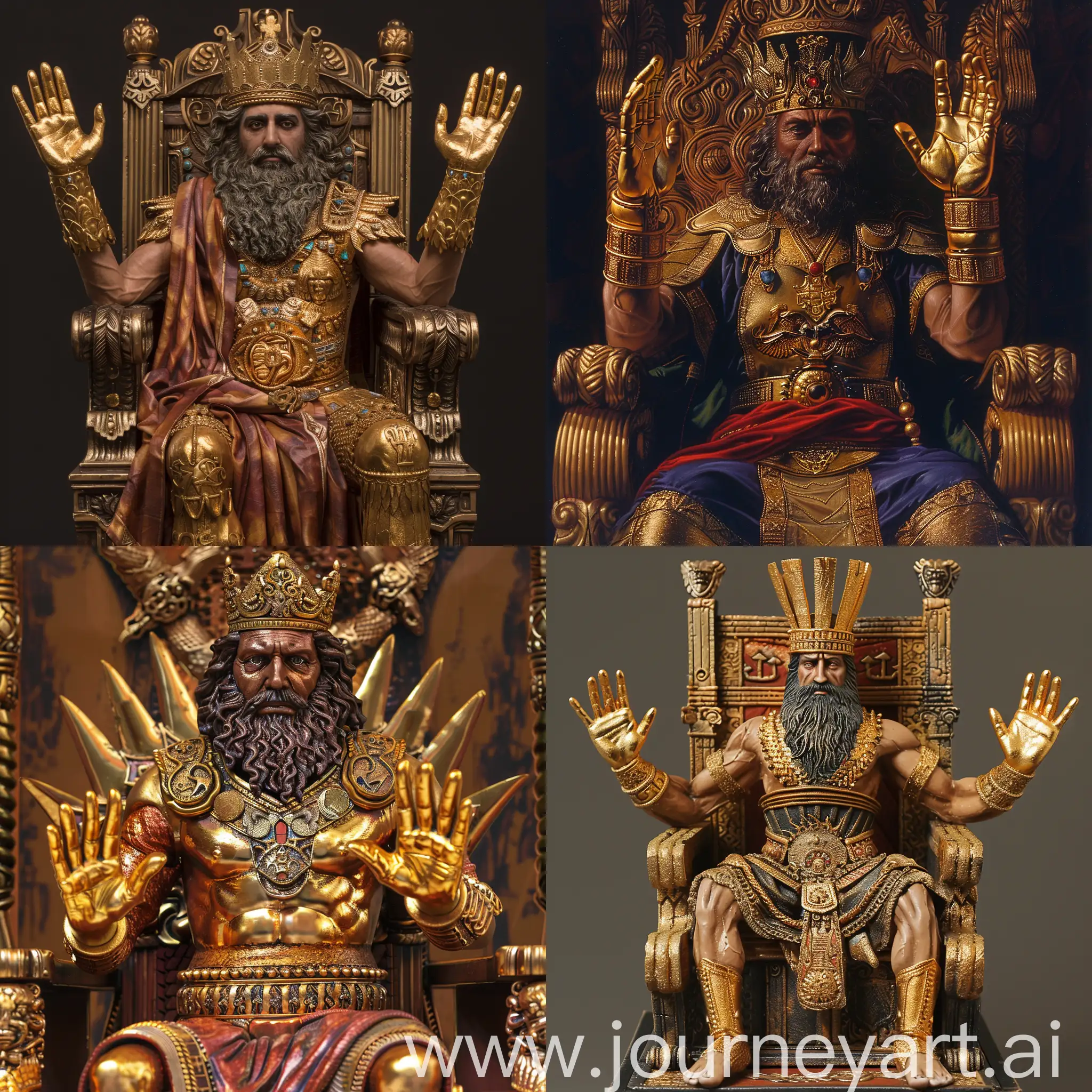 King-Midas-Seated-on-the-Throne-with-Gilded-Hands