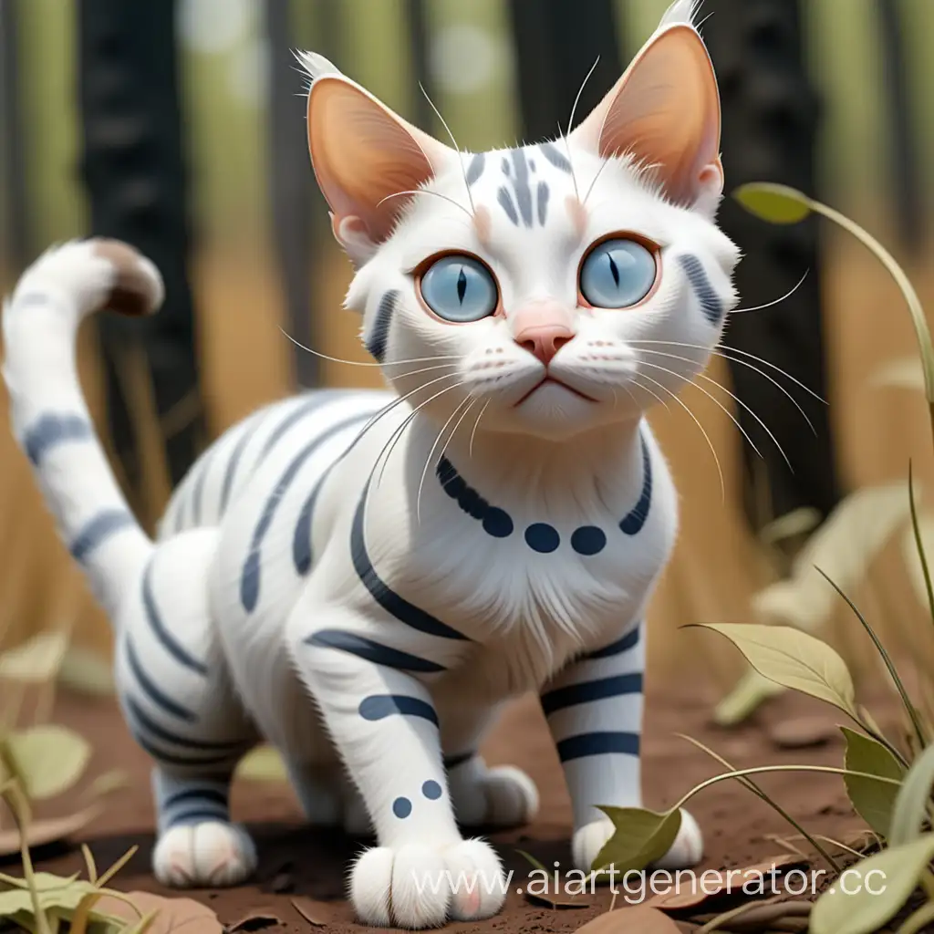 Adult-White-Cat-with-Gray-Spots-and-Brown-Stripes-in-Natural-Setting