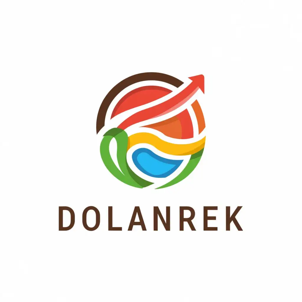 a logo design,with the text "DOLANREK", main symbol:recommendations tourist destinations in East Java ,Moderate,be used in Travel industry,clear background