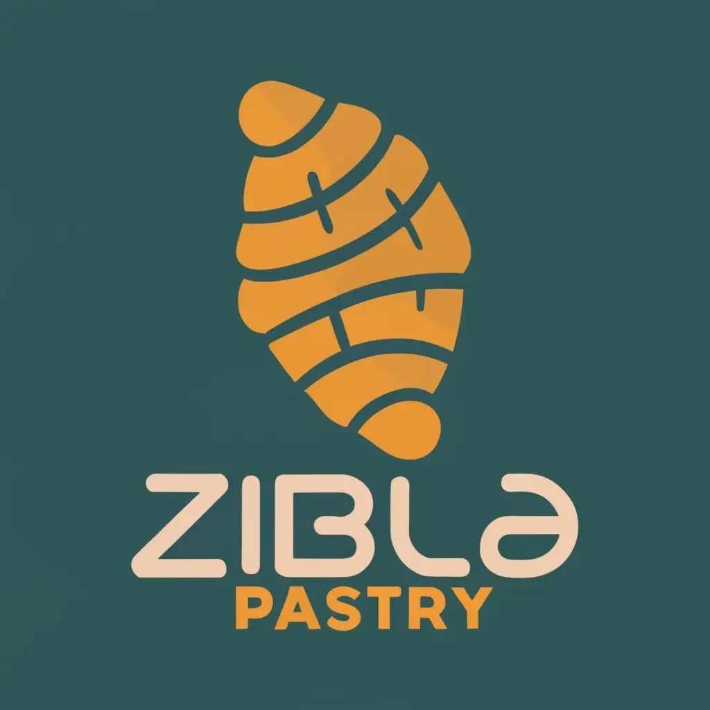 logo, Croissant, with the text "Zibila pastry", typography, be used in Restaurant industry