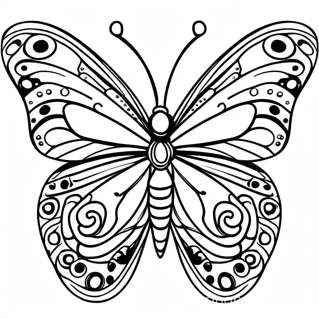 Simple-Butterfly-Coloring-Page-for-Kids-Black-and-White-Line-Art