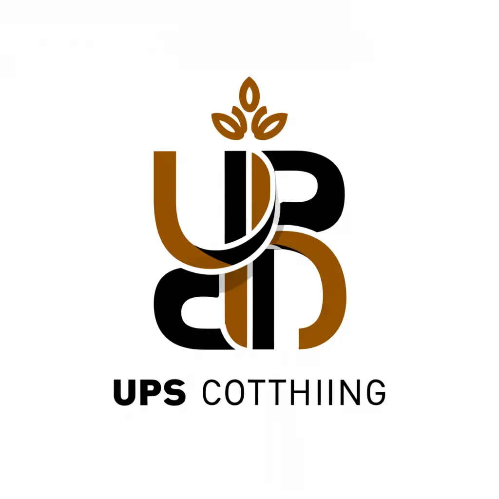 a logo design,with the text "UPS clothing", main symbol:art print,Минималистичный,be used in Розничная торговля industry,clear background