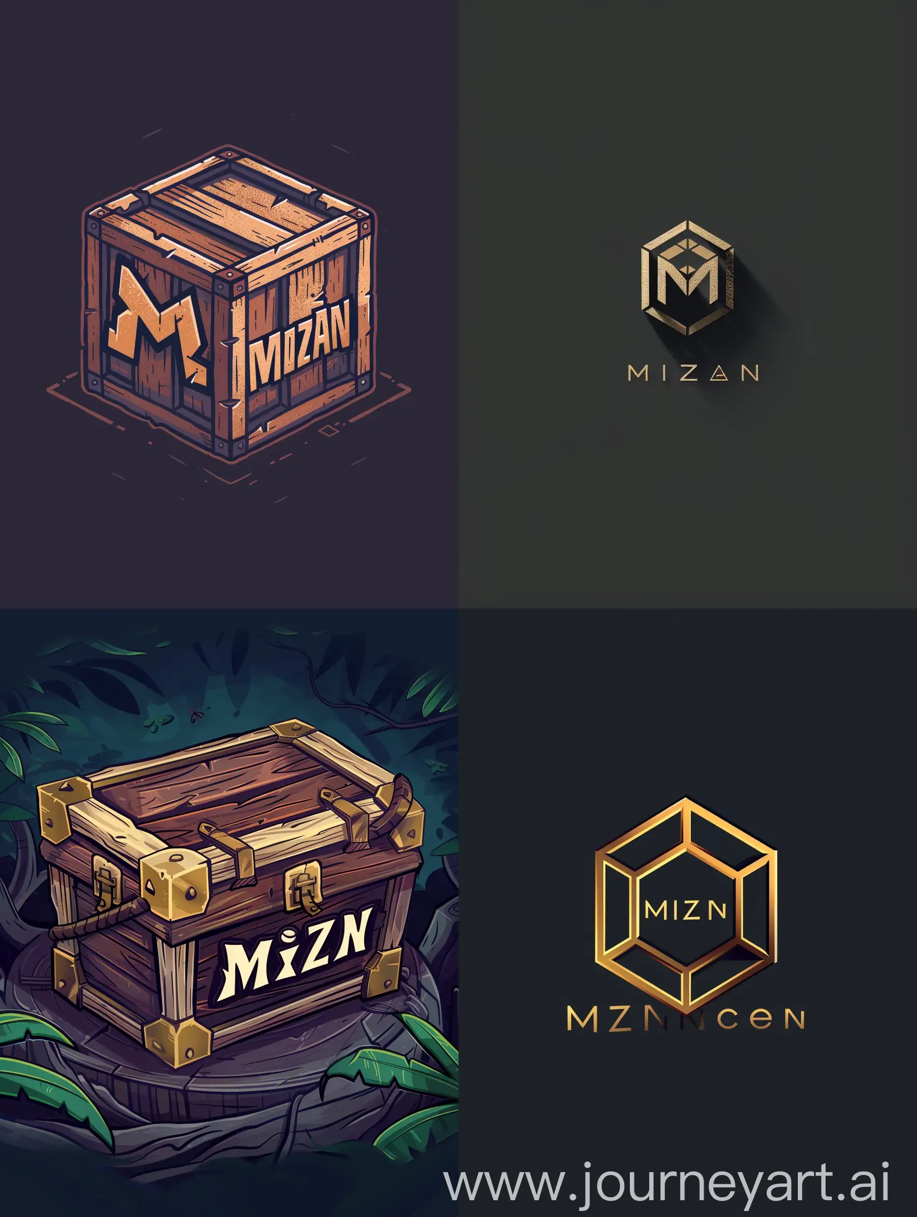 Artistic-Mizan-Logo-Creation-with-Vibrant-Colors-and-Unique-Design