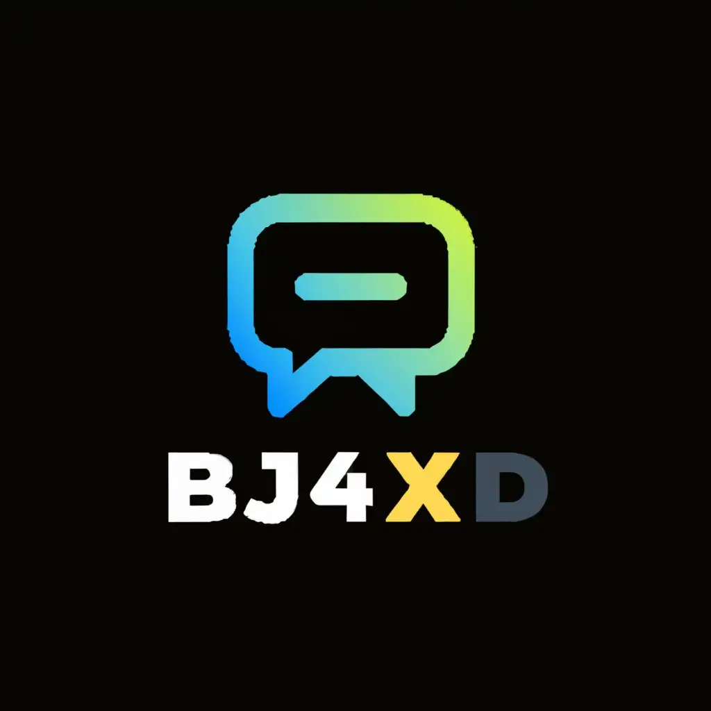 a logo design,with the text "bj4xd", main symbol:chatrooms,Moderate,be used in Technology industry,clear background