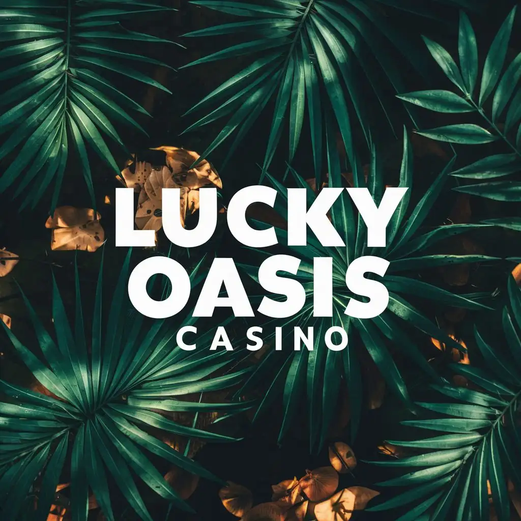 LOGO-Design-for-Lucky-Oasis-Casino-Tropical-Vibes-and-Stylish-Typography-in-Entertainment-Industry