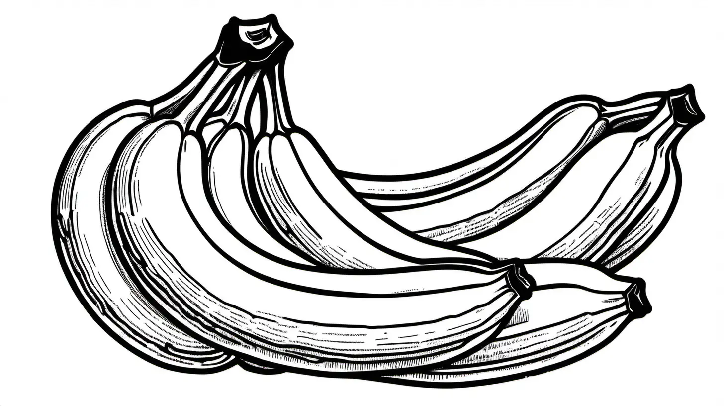 Banana Coloring Page Fun and Educational Activity for Kids