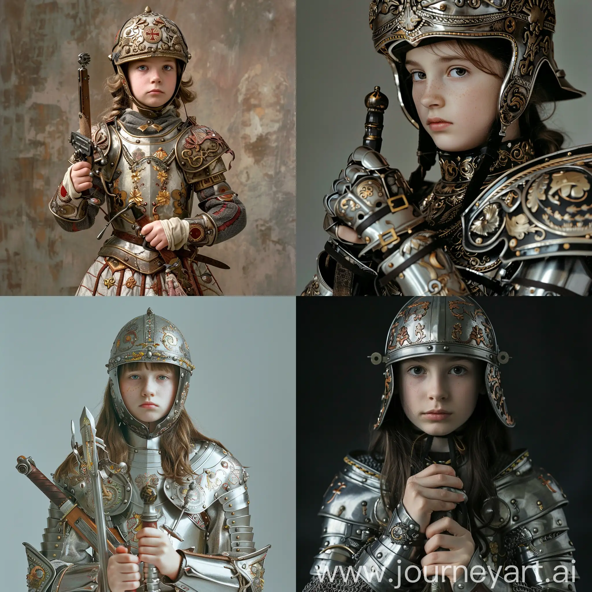 French-Girls-in-Armor-with-German-Weapons