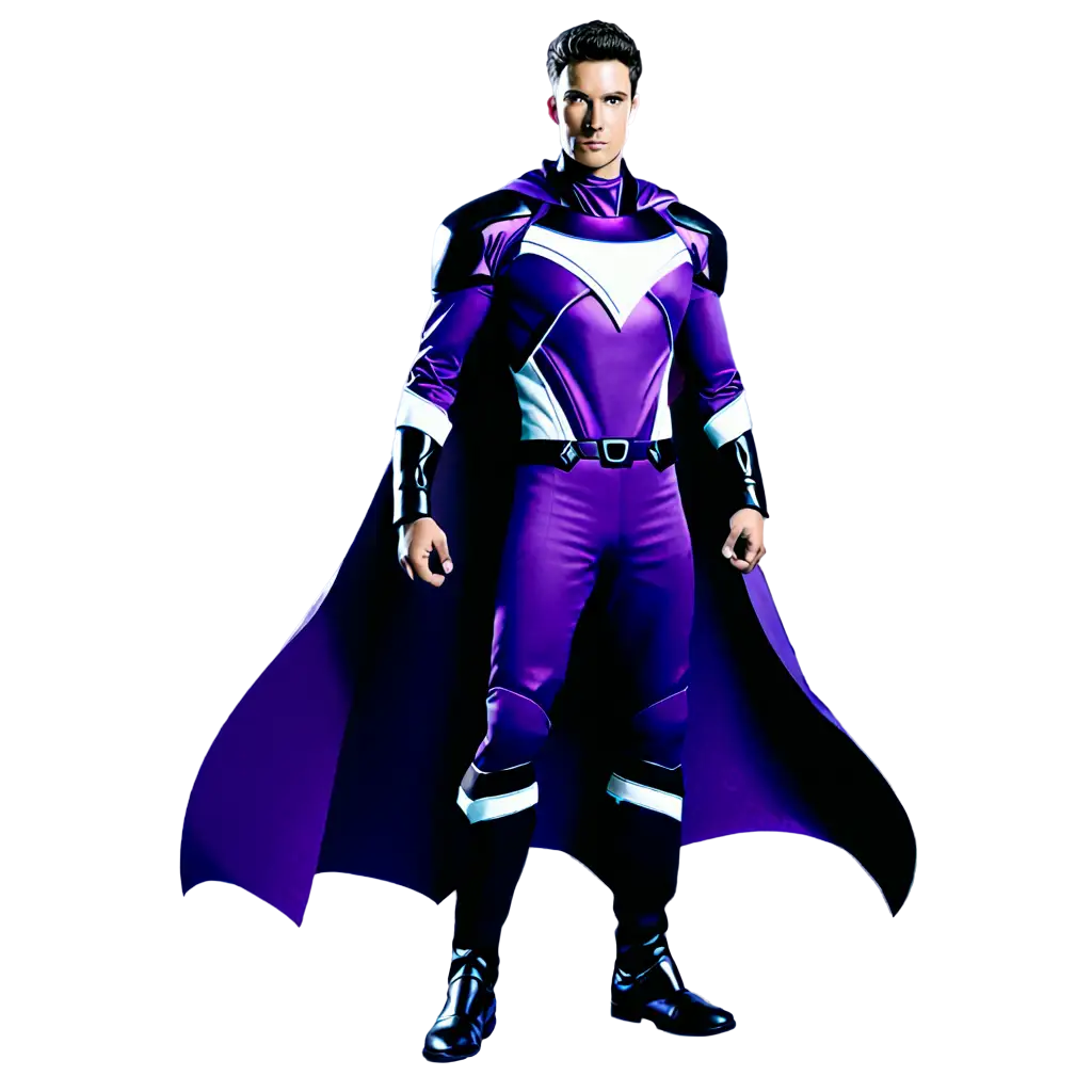 Dark-Purple-Black-and-White-Dressed-Male-Space-Superhero-PNG-Enhancing-Online-Presence-with-Stellar-Visuals