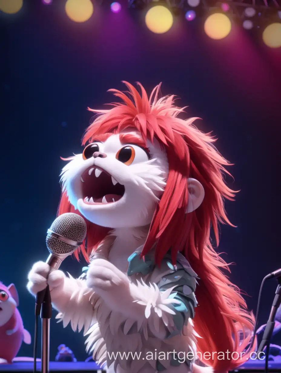 Melancholic-RedHaired-Furry-Singing-on-Stage