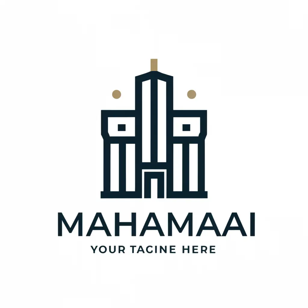 a logo design,with the text "MAHAMAI", main symbol:A building,Moderate,clear background