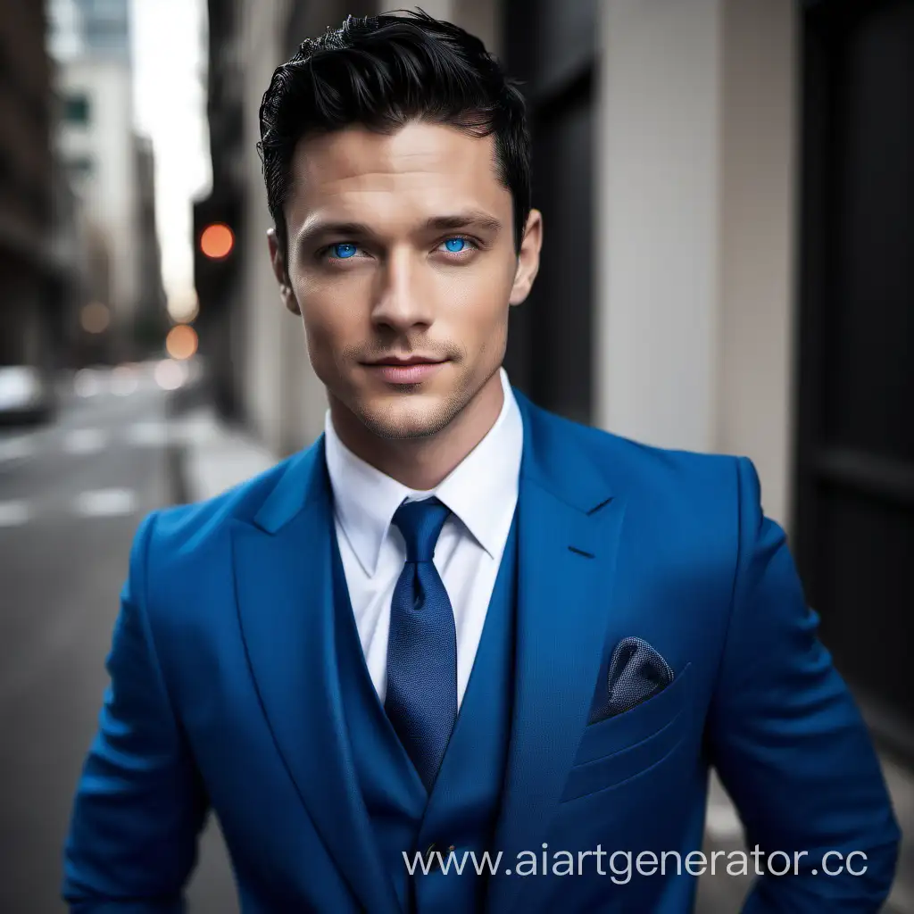 Masculine-Charm-in-Blue-A-Stylish-Urban-Portrait