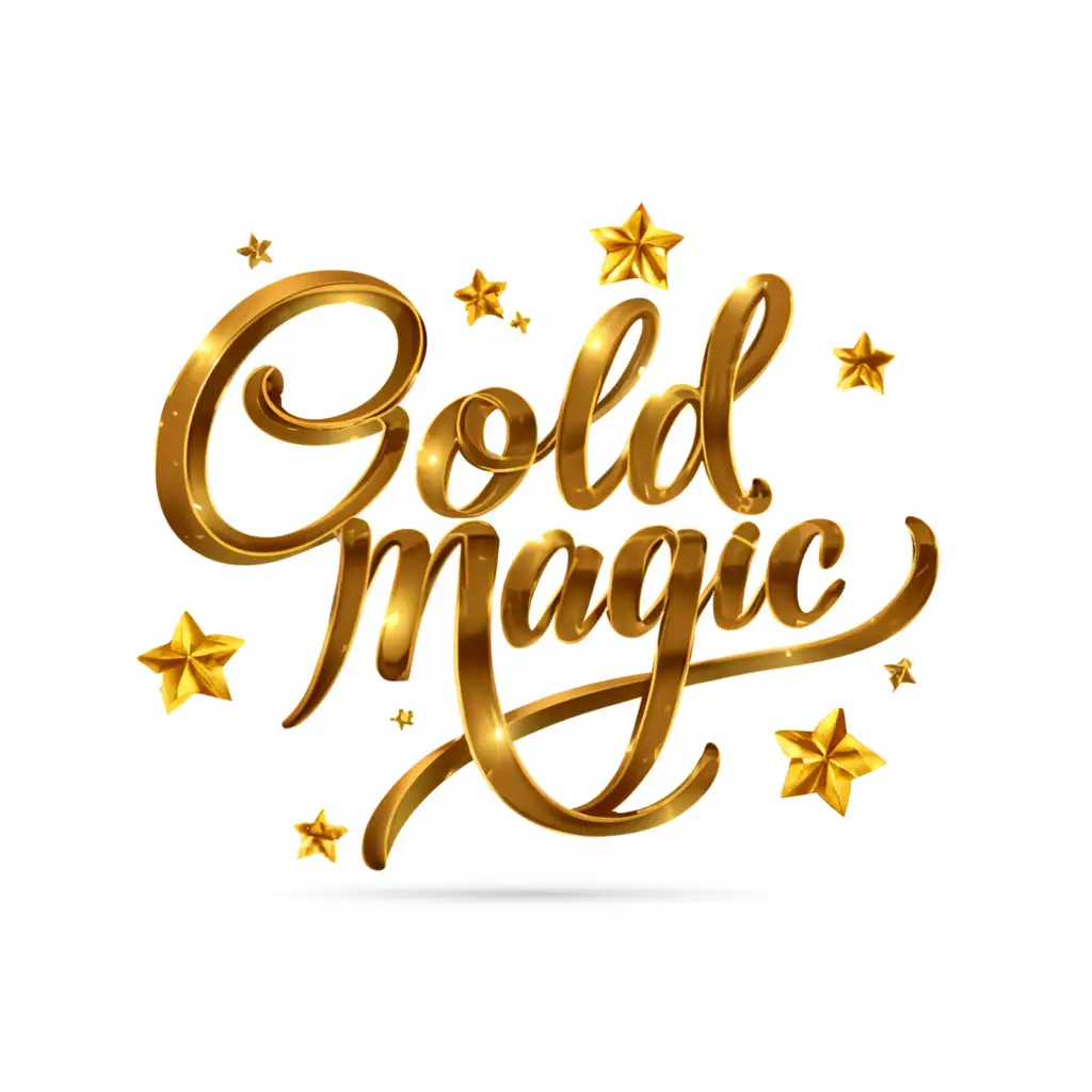 a logo design,with the text "Gold Magic", main symbol:Gold,Moderate,clear background