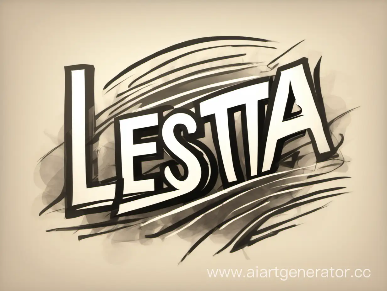Придумай и нарисуй логотип сайта LESTA.SU с прозрачным фоном.