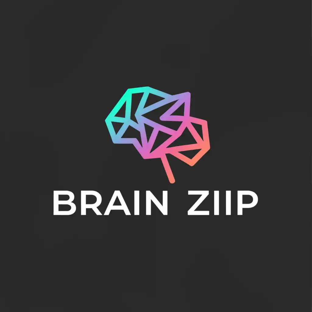 a logo design,with the text "BrainZip", main symbol:Brain,Moderate,be used in Internet industry,clear background