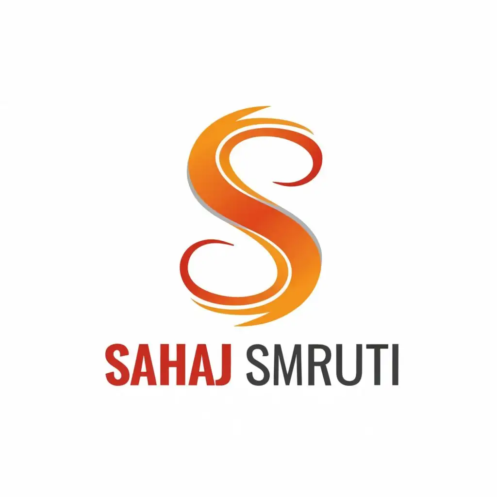 logo, s, with the text "sahaj smruti", typography, be used in Nonprofit industry