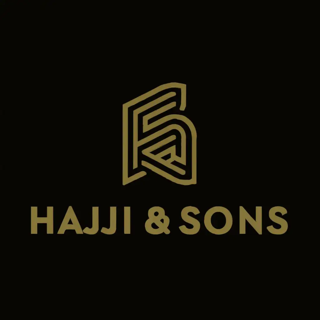 logo, H&S, with the text "Haji&Sons", typography