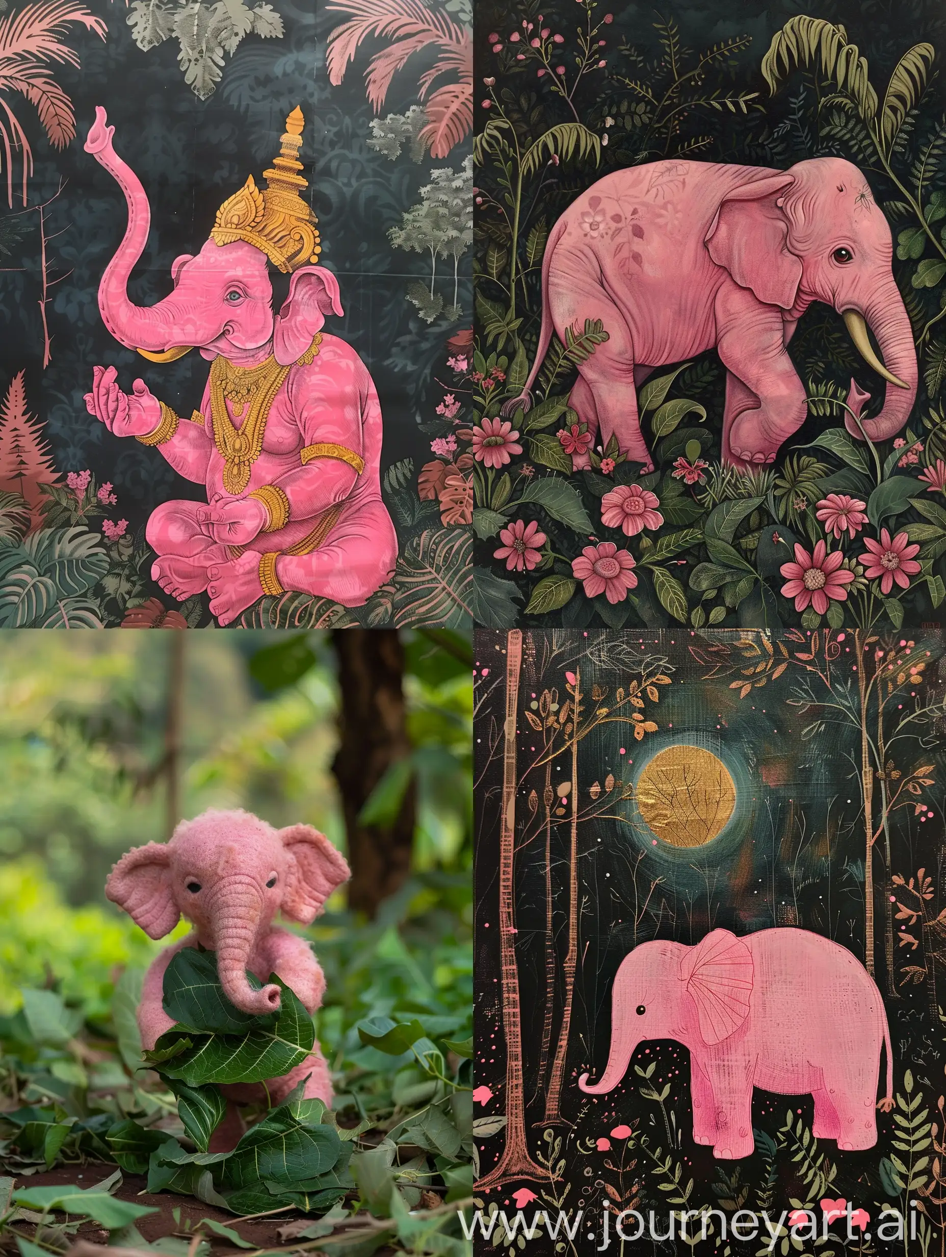 Vibrant-Guag-with-Pink-Elephant-Artwork