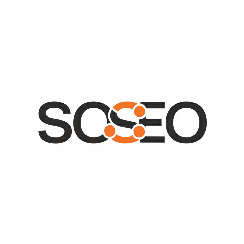 a logo design,with the text "soseo", main symbol:connections,Minimalistic,be used in Internet industry,clear background