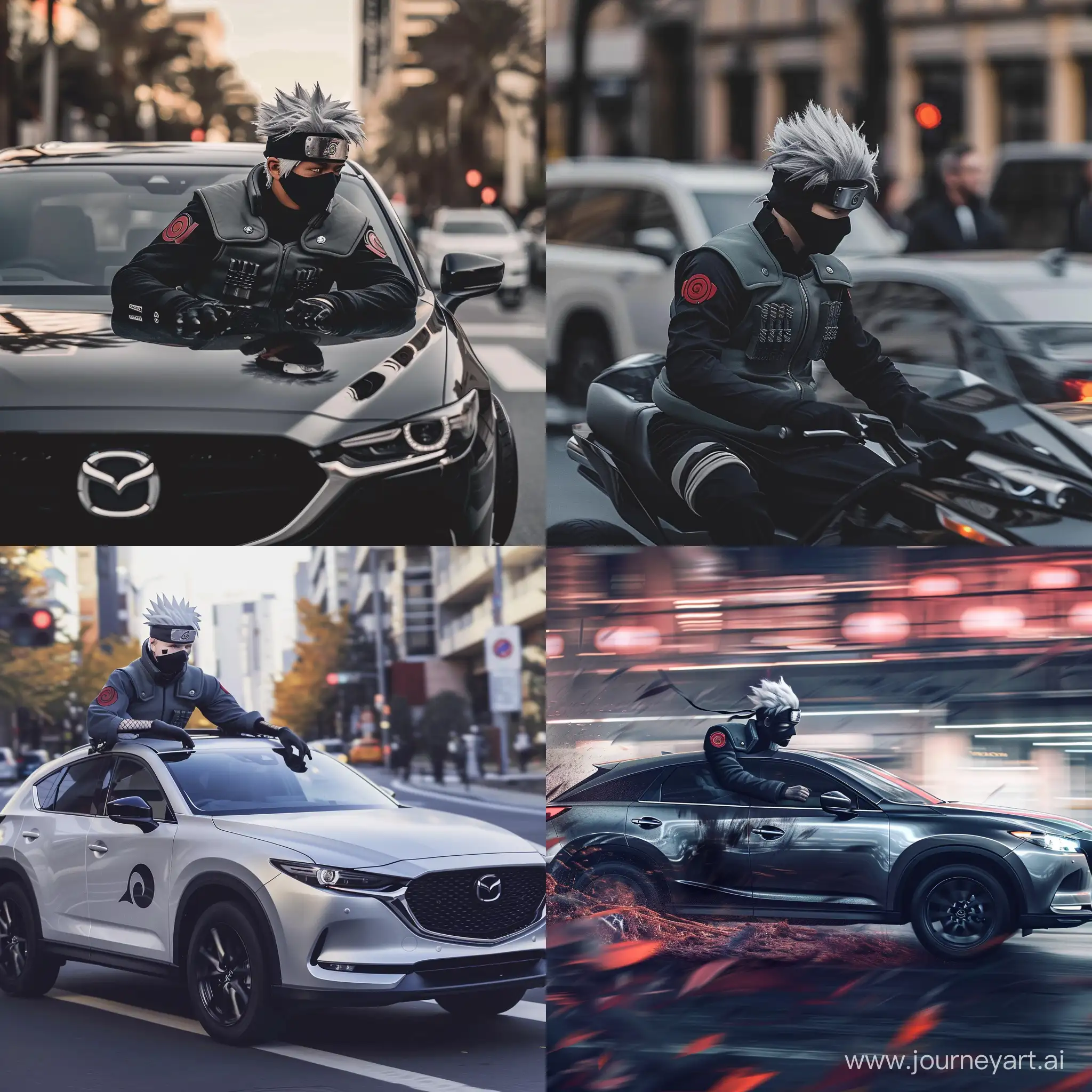 Kakashi-Riding-Mazda-RX-HighSpeed-Adventure-with-Ninja