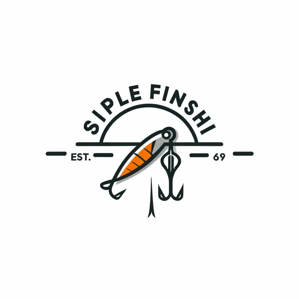 a logo design,with the text "Simple finish", main symbol:FISHING LURE,complex,be used in Construction industry,clear background