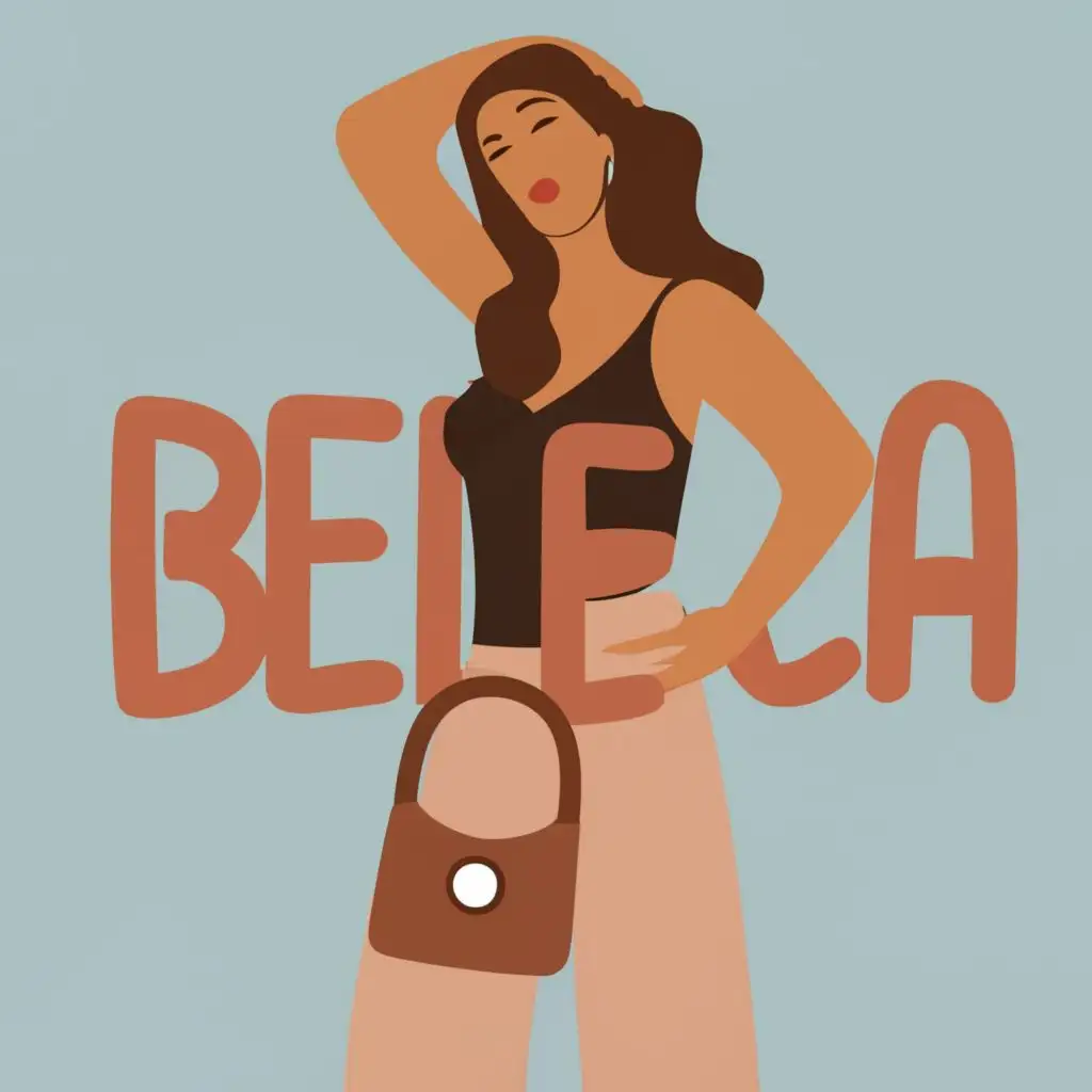 logo, woman fashion design, with the text "BELLEZZA", typography