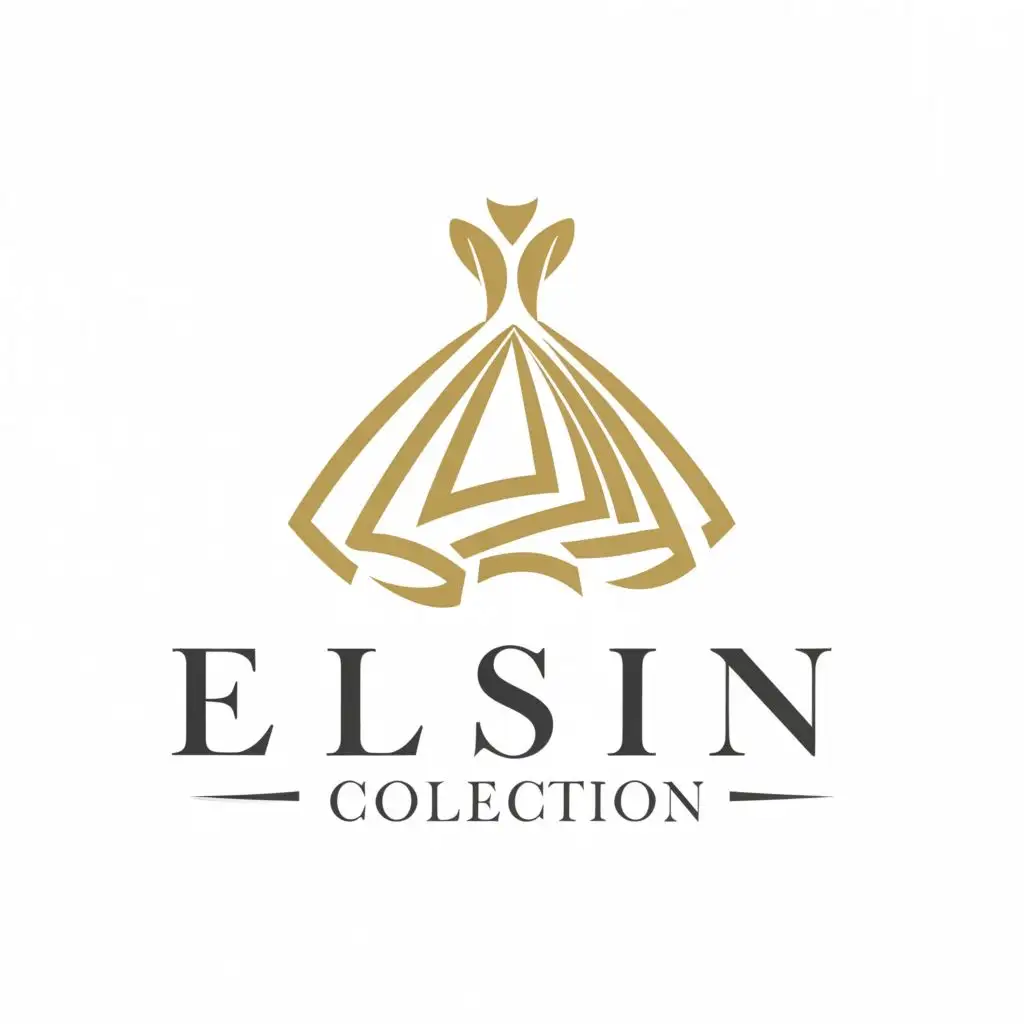 Logo-Design-for-Elsin-Collection-Elegant-Typography-with-Womens-Dress-Symbol