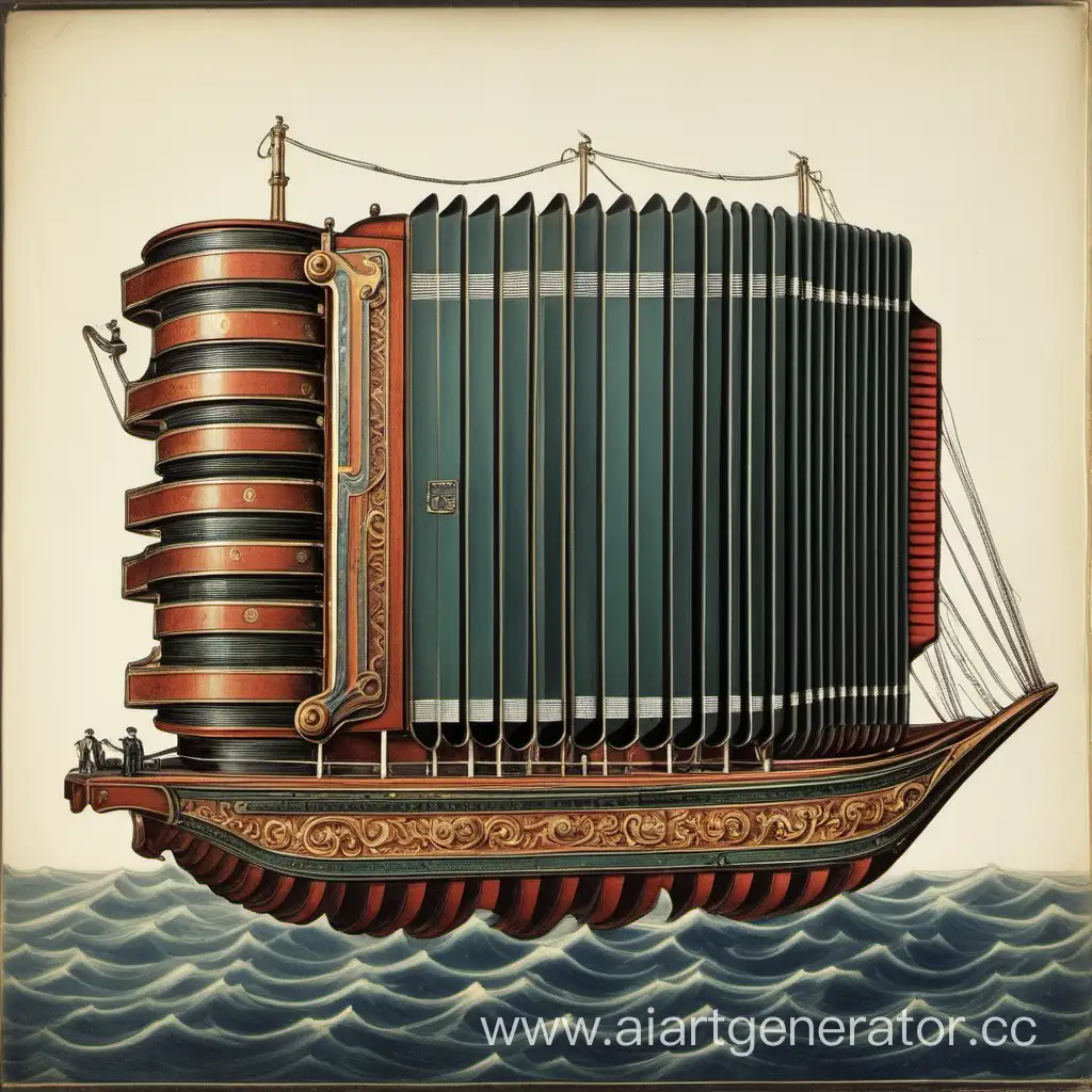 Accordion-Shaped-Steamship-Amidst-the-Clouds