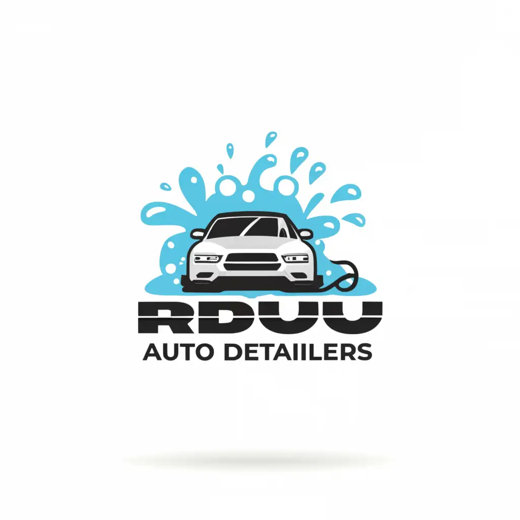 a logo design,with the text "RDU Auto Detailers", main symbol:Car wash,Moderate,clear background