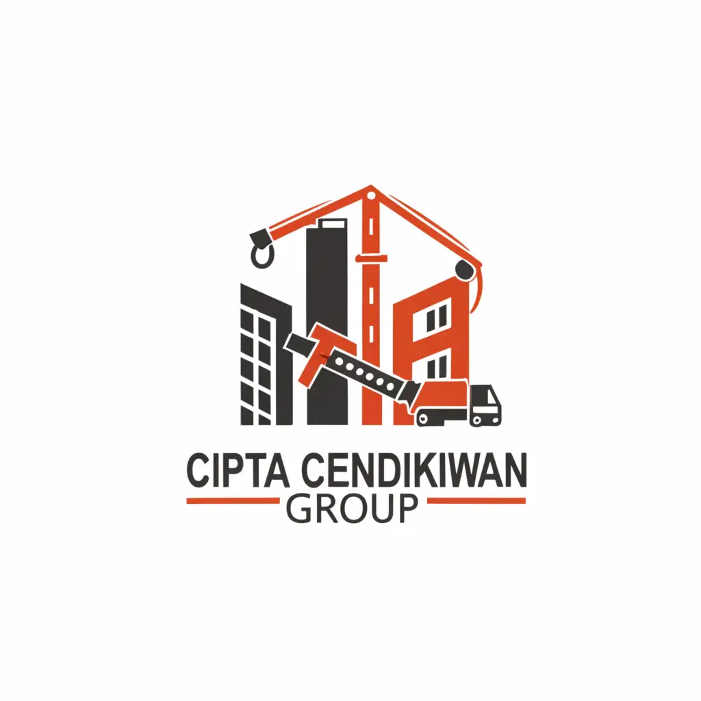 a logo design,with the text "Cipta Cendikiawan Group", main symbol:manufacturing,Moderate,be used in Construction industry,clear background
