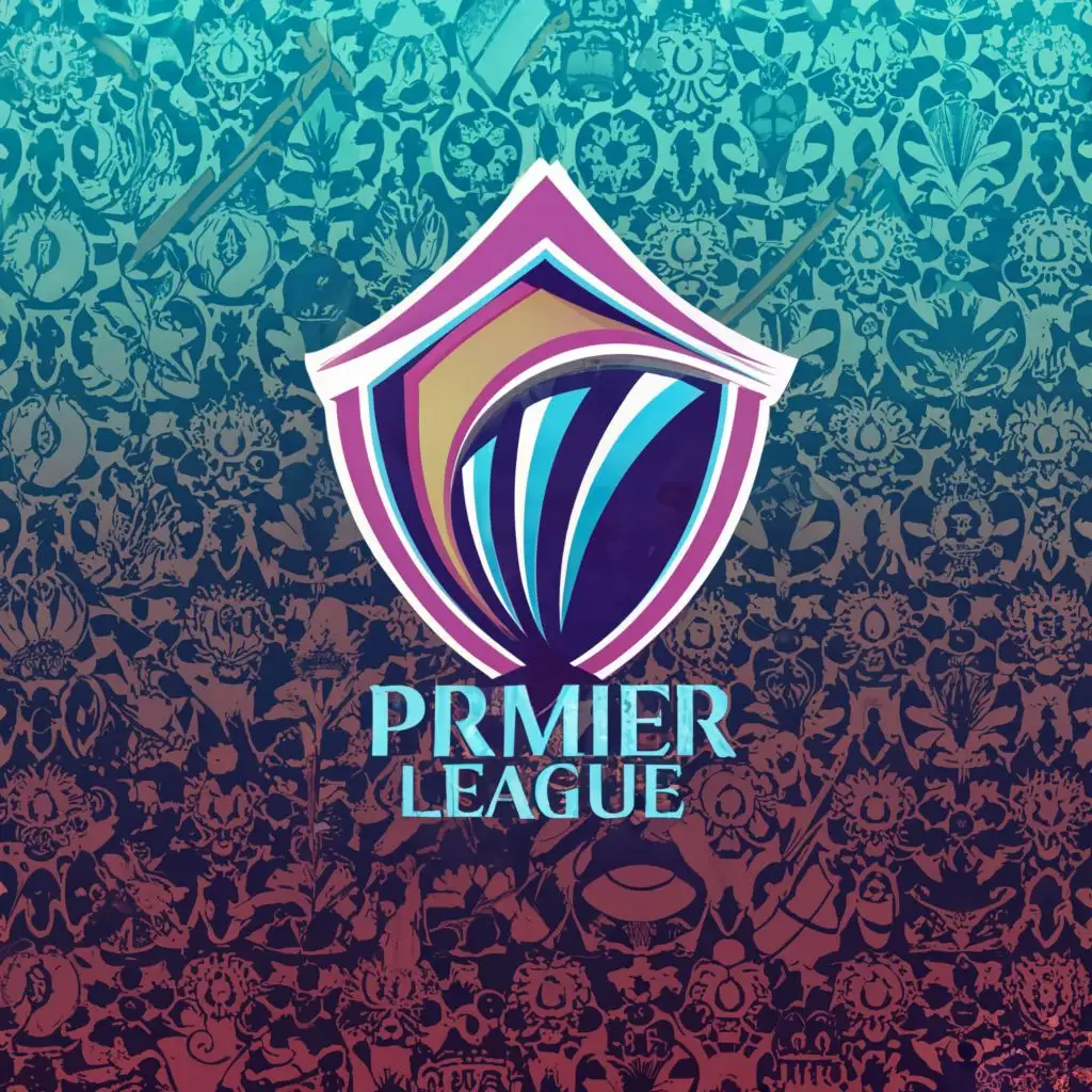 a logo design,with the text "Indian Premier league", main symbol:A Logo Design for a Indian Cricket league, using Indian old patterns style in modern adoption. Use minimal Cricket Bat, Cricket Ball and Cricket stump in a minimal style and Using Blue cyan and Majentha color,Minimalistic,be used in Sports Fitness industry,clear background