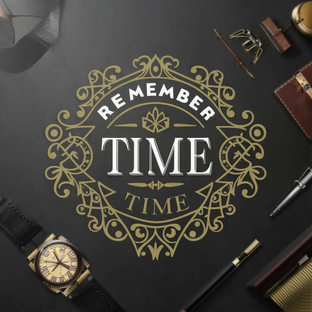 a logo design,with the text "REMEMBER TIME", main symbol:Style, gentlemen,complex,be used in Retail industry,clear background