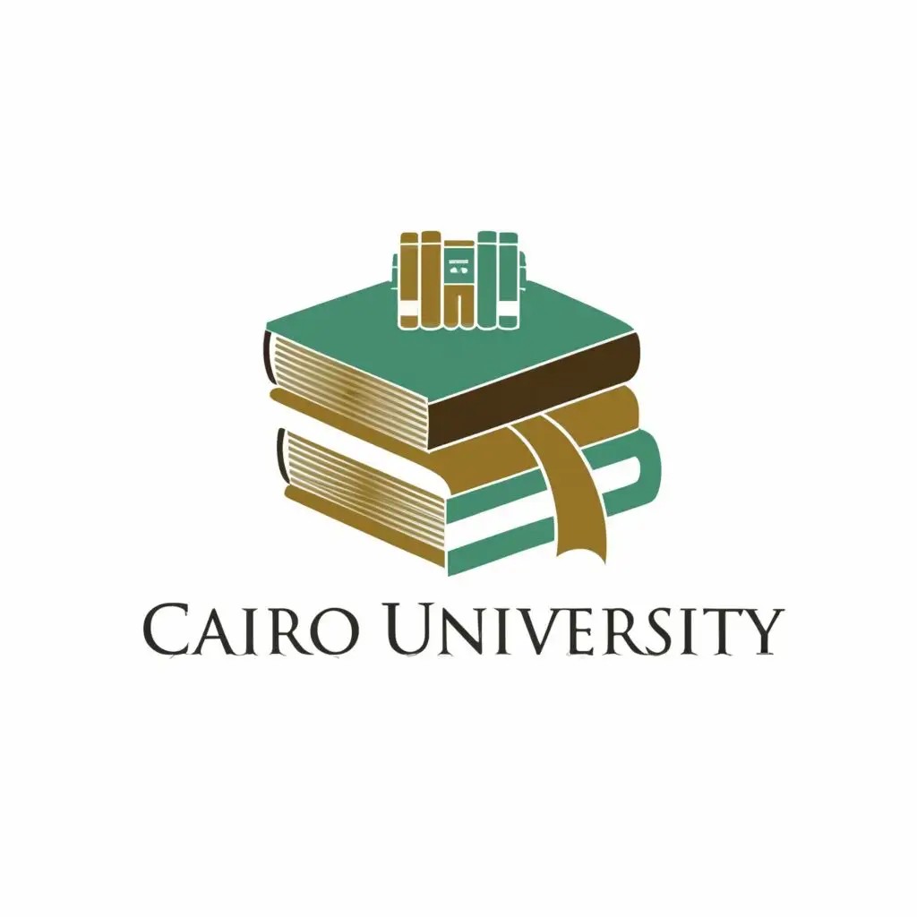 logo, books, with the text "cairo university", typography, be used in Travel industry