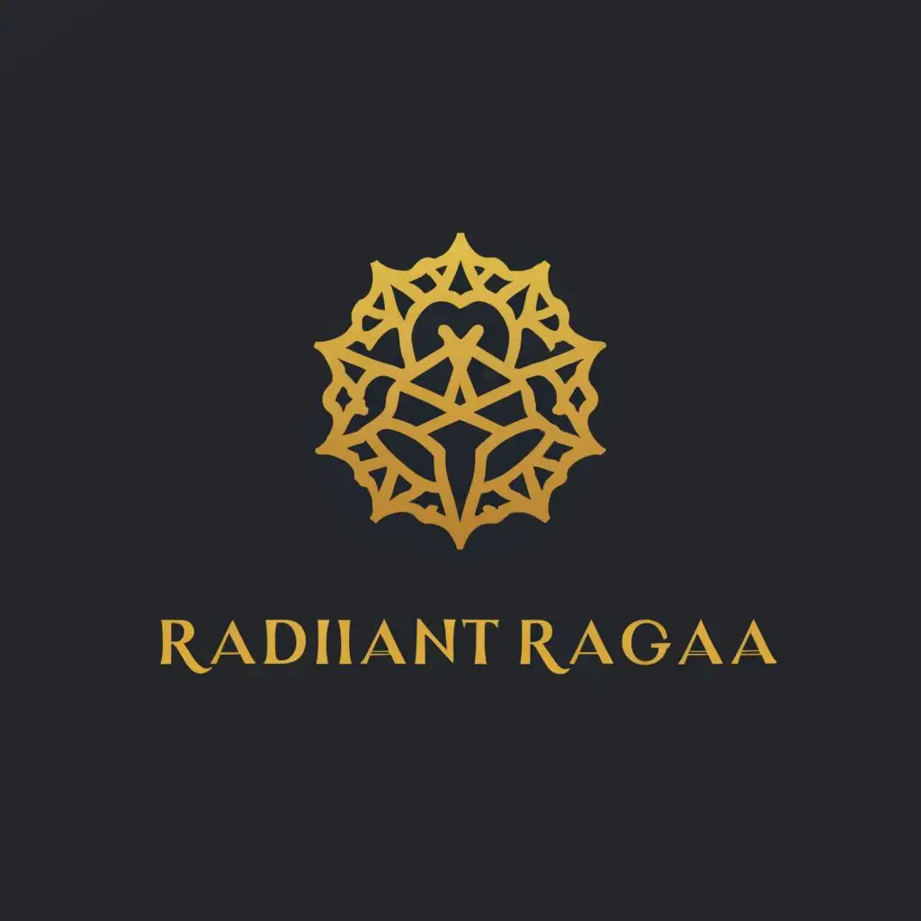 a logo design,with the text "Radiant  Raga", main symbol:jewelry,complex,clear background
