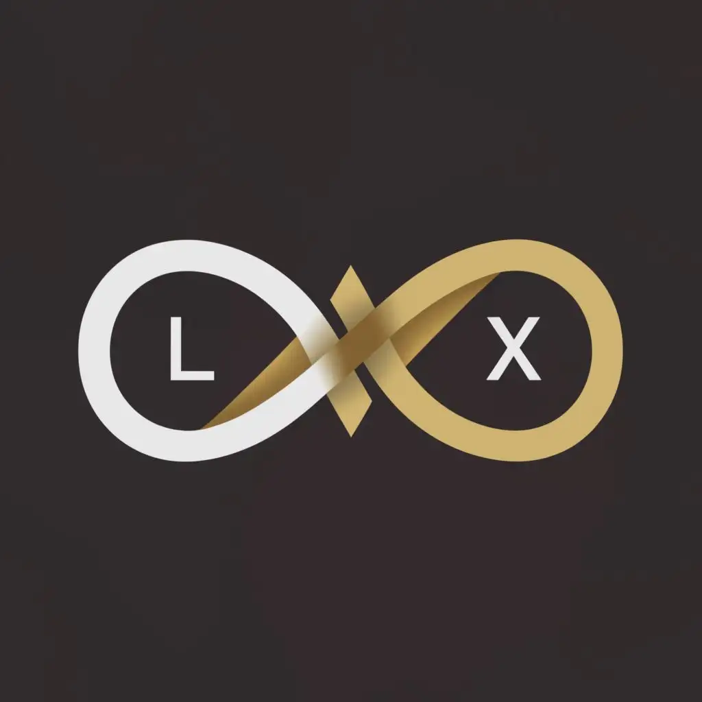 logo, infinity, with the text "LMX Agency", typography, be used in Finance industry
make M more visible, black white and gold, more black, with the text "Agency"