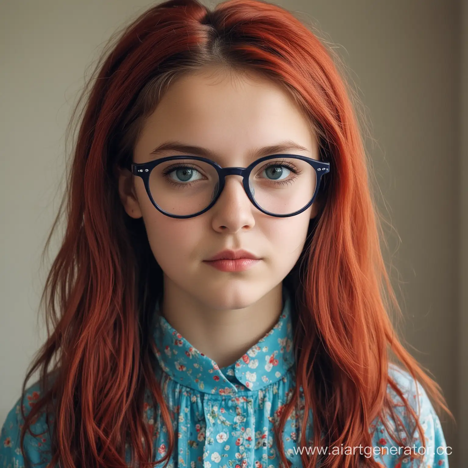 Vibrant-24YearOld-Girl-with-Bright-Red-Hair-and-Blue-Accessories