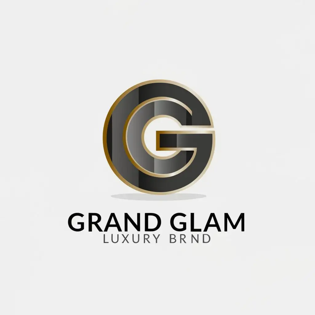 LOGO-Design-For-Grand-Glam-Modern-Luxury-Style-with-Gold-Black-Silver-and-White-Colors