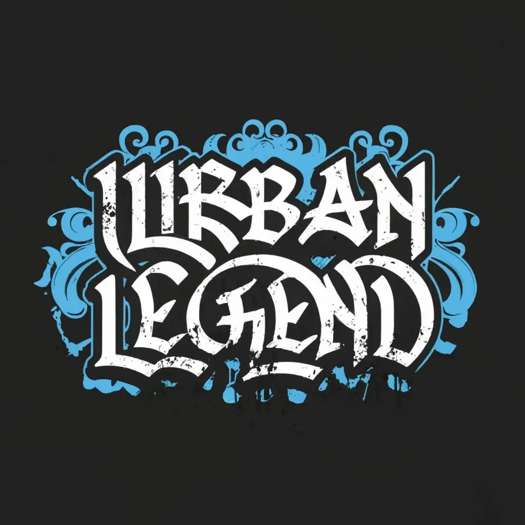 logo, ghetto, graffiti, urban, with the text "URBAN LEGEND", typography