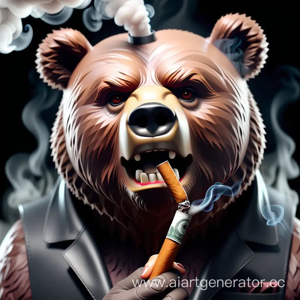 Unique-NFT-Art-Smoking-Bears-in-Urban-Setting