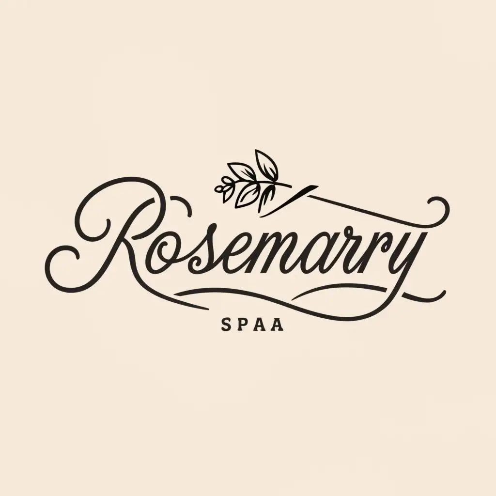 logo, cosmatics, with the text "rosemary", typography, be used in Beauty Spa industry