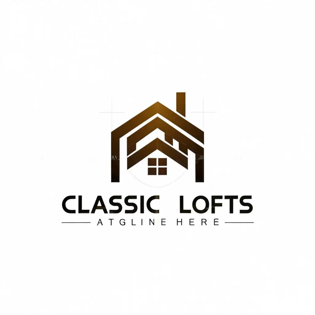 logo, A simple contemporary logo showing a roofline., with the text "Classic Lofts", typography, be used in Real Estate industry
