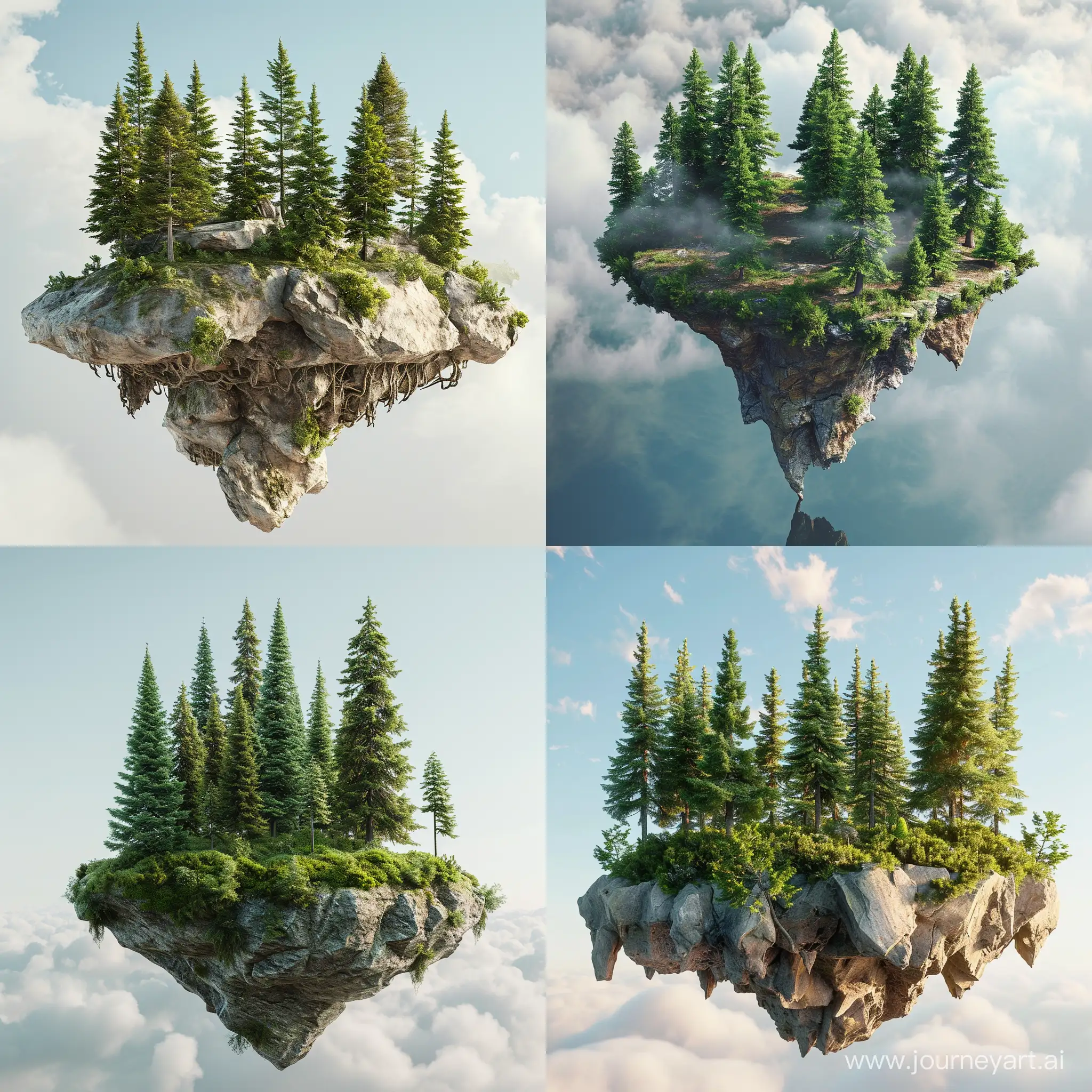 Enchanting-Spruce-Forest-on-a-Floating-Island