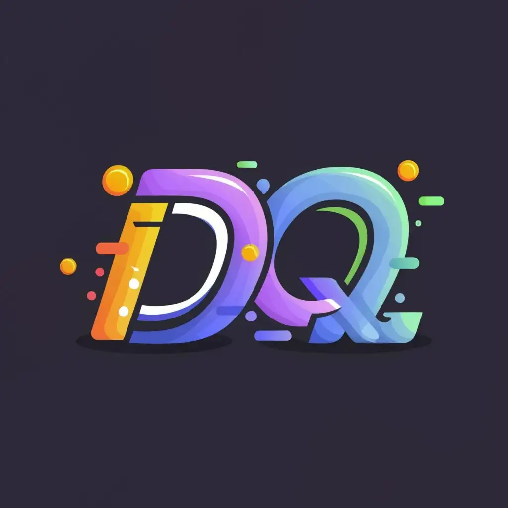 logo, DevQuiz, with the text "DQ", typography, be used in Technology industry