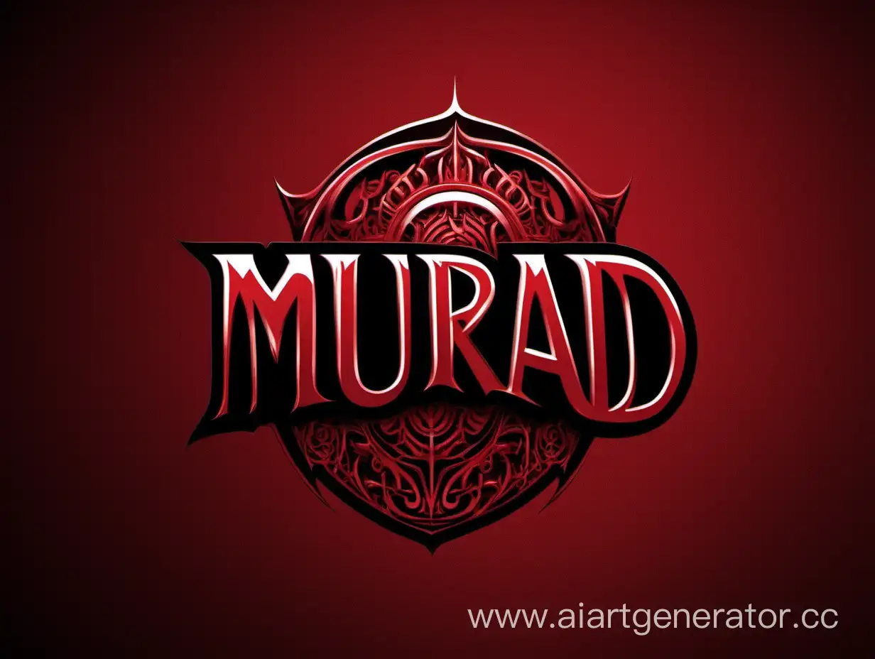 Мурад легенда и логотип MSi в тёмных красных тонах
  