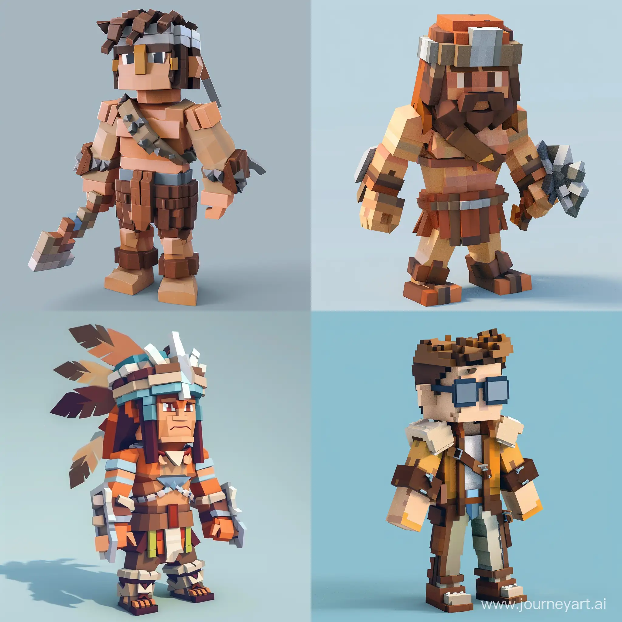 Voxel-Style-Game-Character-Exploration
